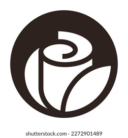 Rose - flower icon isolated on white background