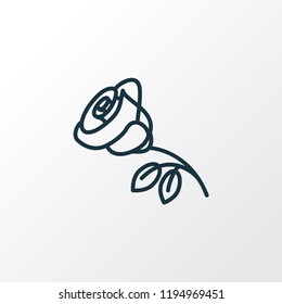 Rose flower icon line symbol. Premium quality isolated petal element in trendy style.