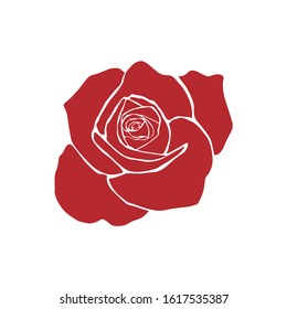 Rose flower icon simple flat style vector illustration.
EPS 10.