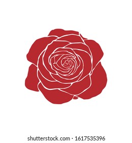Rose flower icon simple flat style vector illustration.
EPS 10.