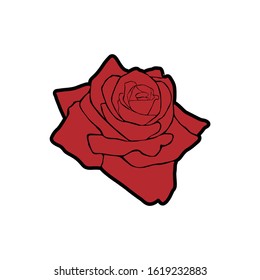 Rose flower icon simple flat style vector illustration.
EPS 10.