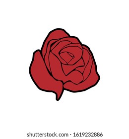 Rose flower icon simple flat style vector illustration.
EPS 10.