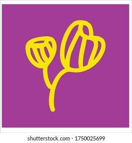 vector de icono de flor rosa - plantilla de fondo editable eps10