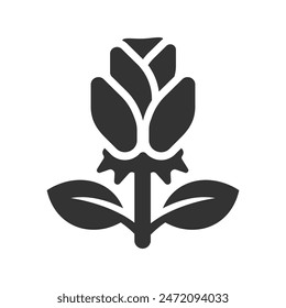 Rose flower Icon, Vector Graphics