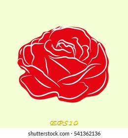 rose flower, icon, vector illustration EPS 10