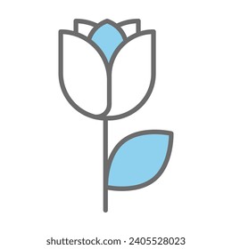 Icono de flor rosa vector de diseño de moda