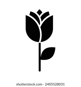 Icono de flor rosa vector de diseño de moda