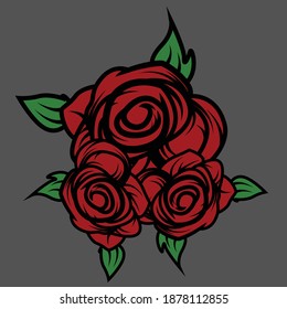 
plantilla de vector de icono de flor de rosa