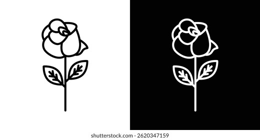 Rose flower icon vector for web and mobile app. Symbol isolated.