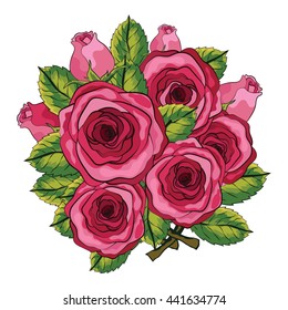 Rose flower illustration