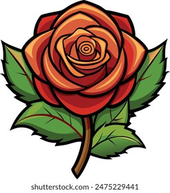 rose flower illustration vector design 