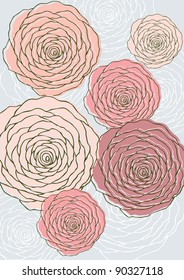 rose flower illustration/vector