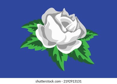 Rose flower image for design. Vector illustration.