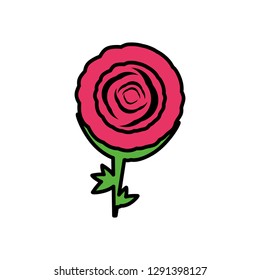 rose flower isolated icon