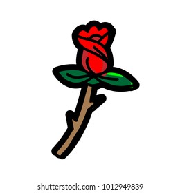 Rose flower isolated t-shirt design