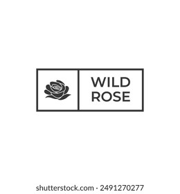 Rose flower logo design illustration