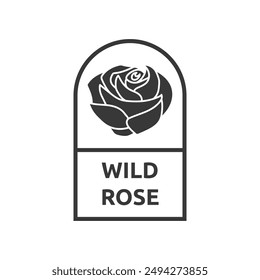 Rose flower logo design illustration