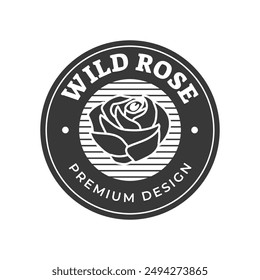 Rose flower logo design illustration