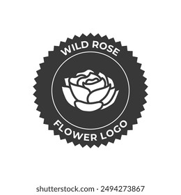 Rose flower logo design illustration