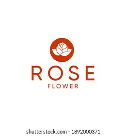 Plantilla de diseño del logotipo de las flores de rosa