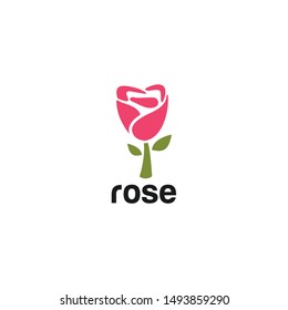 Rose Flower Logo Design Vector