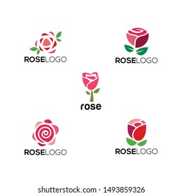 Rose Flower Logo Design Vector