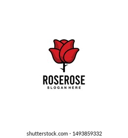 Rose Flower Logo Design Vector