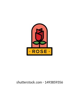 Rose Flower Logo Design Vector