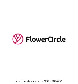vector de diseño del logo de la flor rosa. plantilla de logotipo