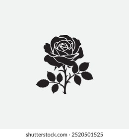 Logotipo de Rose Flower totalmente editable Plantilla de Vector