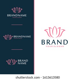 Rose flower logo and icon design concept.