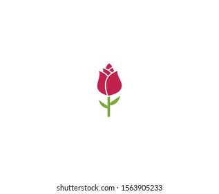 Rose flower logo icon vector 