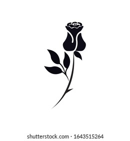 Rose flower logo icon vector design elements
