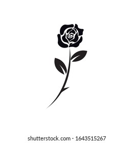 Rose flower logo icon vector design elements
