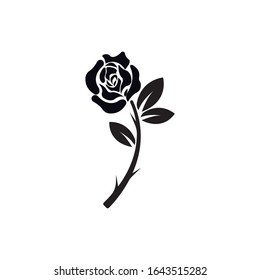 Rose flower logo icon vector design elements
