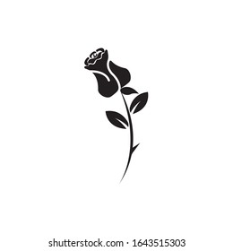 Rose flower logo icon vector design elements
