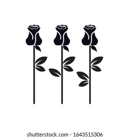Rose flower logo icon vector design elements
