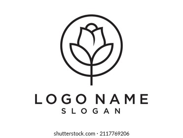 Rose flower logo illustration vector graphic design.
good for decoration products, etc.