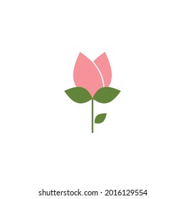 Rose flower Logo ilustration vector