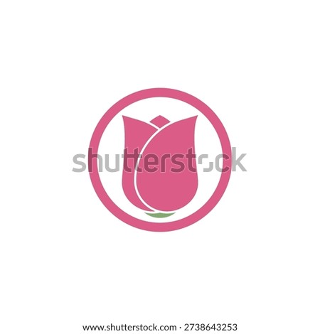 Rose flower Logo ilustration vector