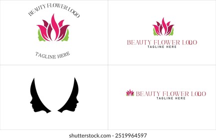 Rose flower logo Royalty Free Vector Image 