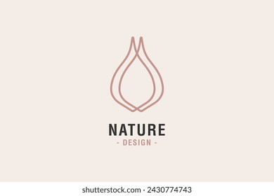 Plantilla de diseño simple del logotipo de la flor de rosa. Ilustración vectorial de estilo lineal minimalista. Esquema gráfico para la estética, cosmetología y medicina.