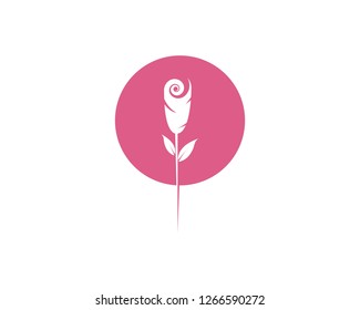 Rose flower Logo Template
