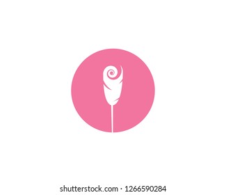 Rose flower Logo Template