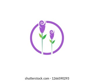 Rose flower Logo Template