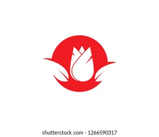 Rose flower Logo Template