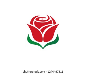 Rose flower Logo Template icon vector illustration design