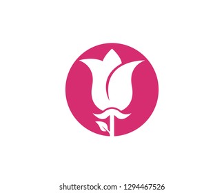 Rose flower Logo Template icon vector illustration design