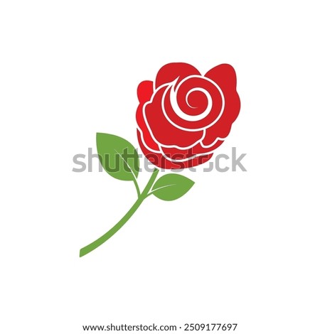 Rose flower Logo Template illustration design