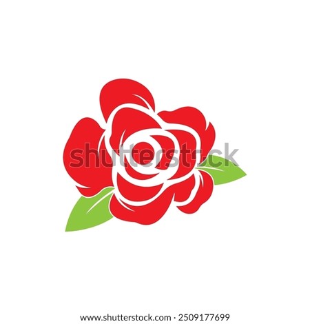 Rose flower Logo Template illustration design